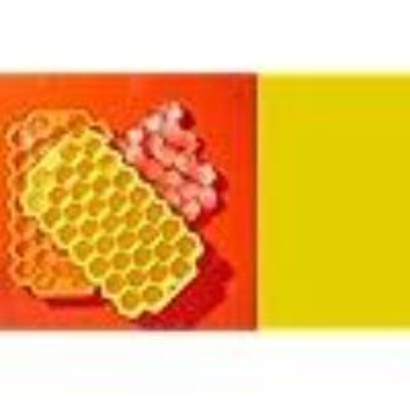 NEW Bee Chill Silicone Set of 2 Ice Trays for Hexagonal Ice, Yellow and Orange - Picture 7 of 7